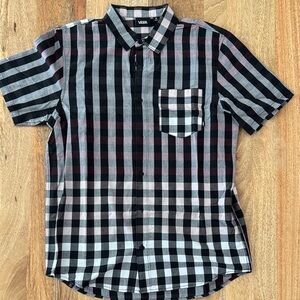 Vans Men's Multicolor Plaid Button Down Shirt